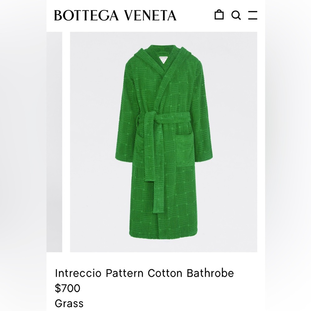 Green bathrobe. Brand new.